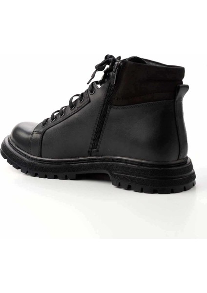 Siyah Antik Leather Erkek Bot & Bootie E02863152141