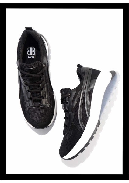 Siyah File Kadın Sneaker K01948911822