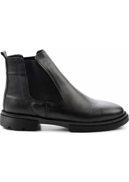 Siyah Leather Erkek Bot & Bootie E02378051203