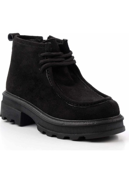 Siyah Süet Kadın Bot & Bootie K02179745202