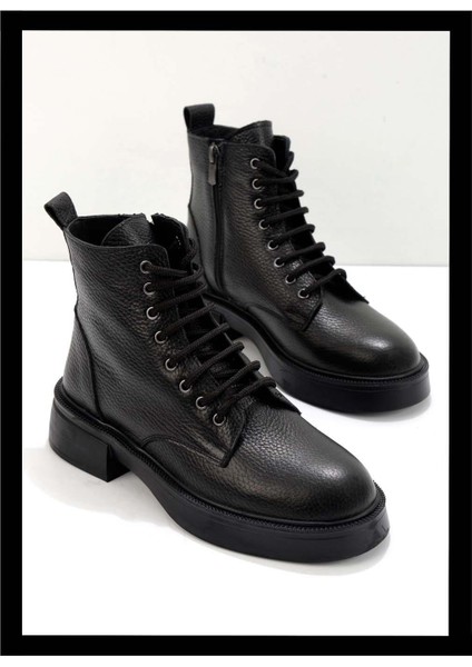 Siyah Leather Kadın Bot & Bootie K02423018103