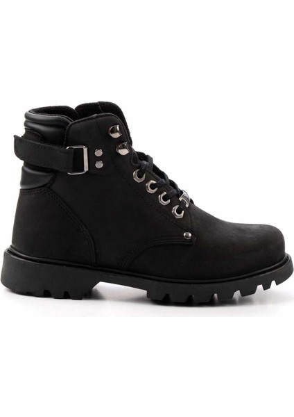 Siyah Leather Kadın Bot & Bootie K02513190403