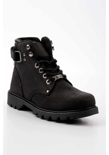 Siyah Leather Kadın Bot & Bootie K02513190403