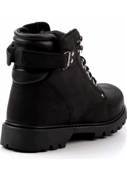 Siyah Leather Kadın Bot & Bootie K02513190403