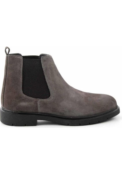 Gri Süet Leather Erkek Bot & Bootie E02811242302