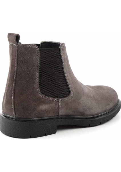 Gri Süet Leather Erkek Bot & Bootie E02811242302