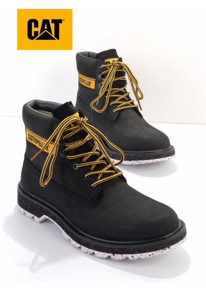 Black Leather Erkek Outdoor Bot CAT1111115401