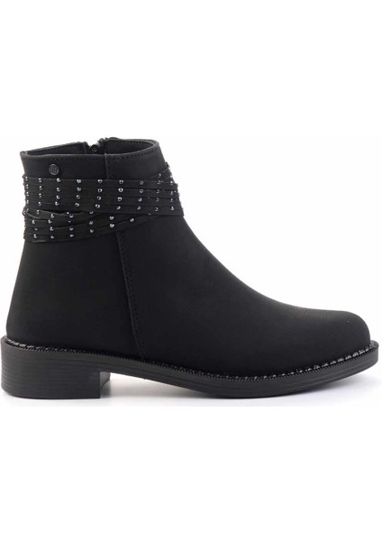 Siyah Nubuk Kadın Bot & Bootie K02671903101