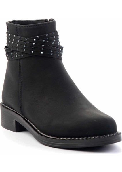 Siyah Nubuk Kadın Bot & Bootie K02671903101