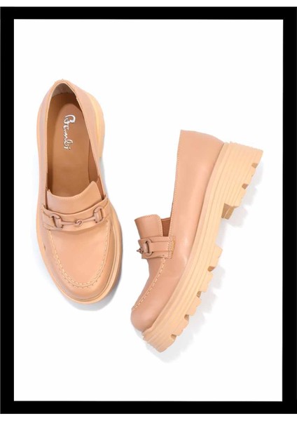 Nude Kadın Loafer Ayakkabı K01534265609