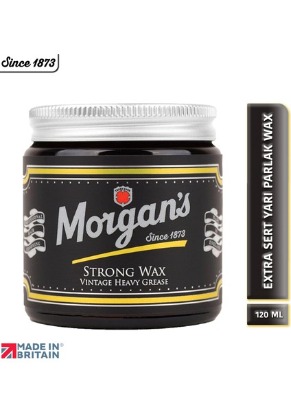 Morgan's Pomade Strong Wax Vintage Heavy Grease - Zor Saçlara Özel Güçlü Tutuşlu Wax 120 ml