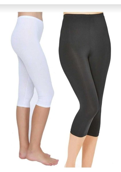 2102 Bayan Renkli Modal Elastan Kapri Tayt 8 Adet