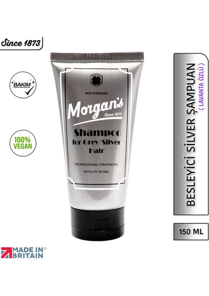 Morgan's Pomade Grey & Silver Shampoo - Beyaz ve Gri Saçlar için  Şampuan 150 ml