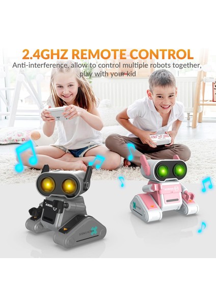 Rc Şarj Edilebilir Uzaktan Kumandalı Robot Oyuncak - Gri