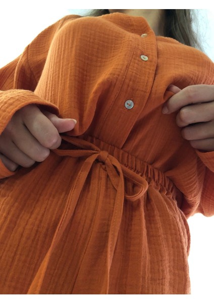 Organik Müslin 2'li Pijama Takımı Naturel Doğal indirimleri