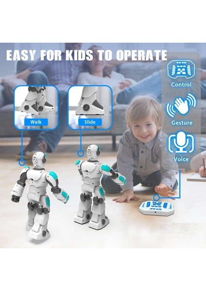 Programlanabilir Uzaktan Kumandalı Robot Ses Kontrollü - Beyaz