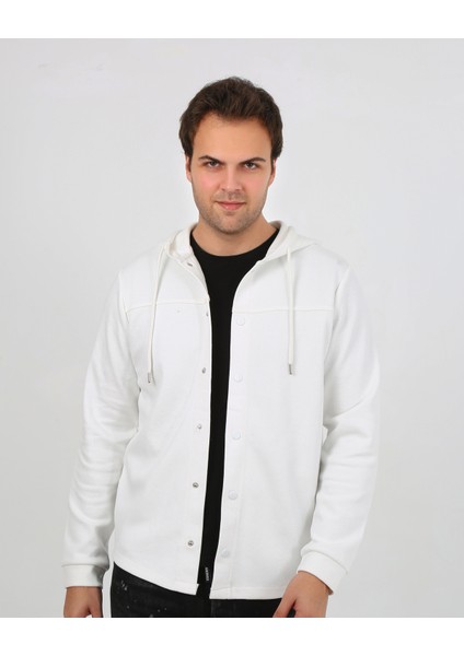 5502 New Season Kapüşonlu ,çıt Çıt Detaylı Regular Fıt Hırka