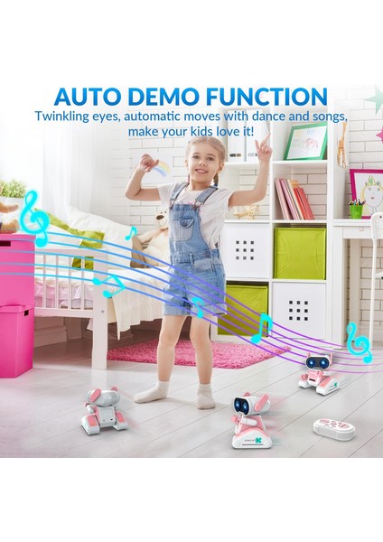 Rc Şarj Edilebilir Uzaktan Kumandalı Robot Oyuncak - Pembe