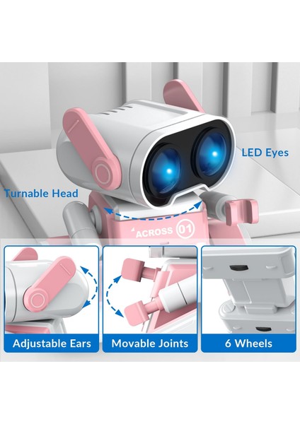 Rc Şarj Edilebilir Uzaktan Kumandalı Robot Oyuncak - Pembe