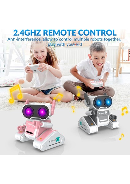 Rc Şarj Edilebilir Uzaktan Kumandalı Robot Oyuncak - Pembe