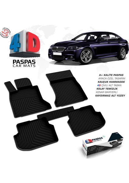 Bmw 5 Serisi F10 4D Havuzlu Paspas 2010-2013 A+ Kalite