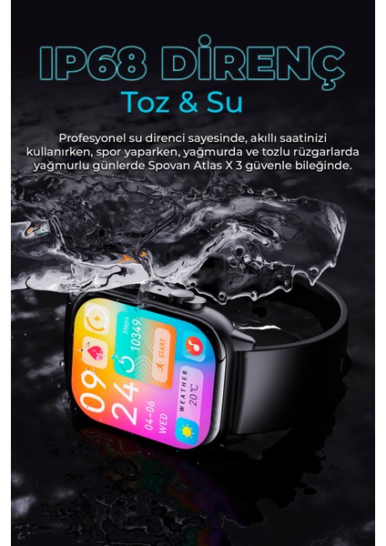 Atlasx-3 Sesli Görüşme Amoled Aod Nfc Smart Tansiyon Akıllı Saat