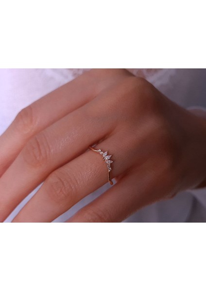 Prenses Tacı Markiz Pırlanta Yüzük 0404R0399 fırsatları