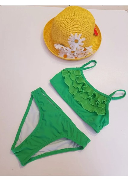 Kız Çocuk Bikini Yeşil 6 Yaş Yeşil