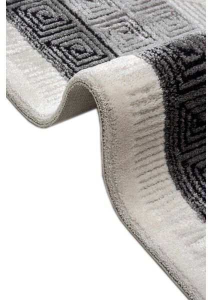 Si̇lver 7173A Siyah Gri Modern Salon Halısı modelleri