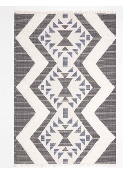 Mnt Rustik 4015 N Ince Geometrik Desenli Dekoratif Yıkanabilir Kilim