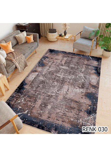 Klasik 30196 Mavi Renk Modern Desenli Akrilik Halı