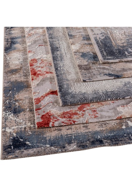 Klasik 30196 Mavi Renk Modern Desenli Akrilik Halı indirimleri