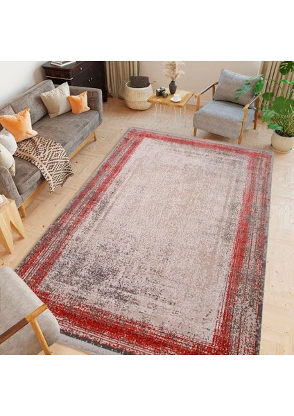 Parma 2491E Modern Serpme Desen Yuvarlak Bambu Halı