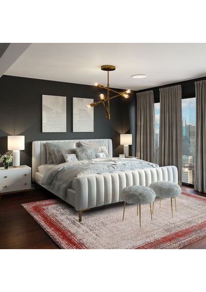 Parma 2491E Modern Serpme Desen Yuvarlak Bambu Halı fiyatları