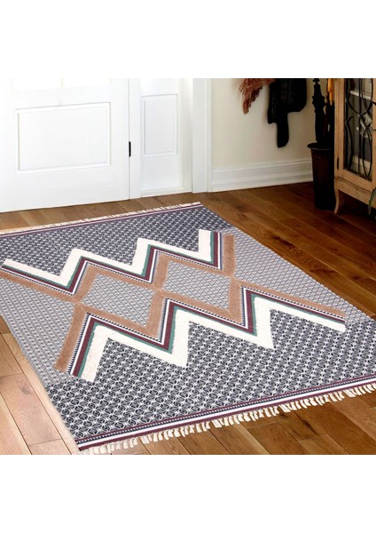 Mnt Rustik 4004 N Ince Geometrik Desenli Dekoratif Yıkanabilir Kilim fiyatları