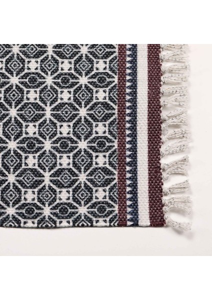 Mnt Rustik 4004 N Ince Geometrik Desenli Dekoratif Yıkanabilir Kilim indirimleri