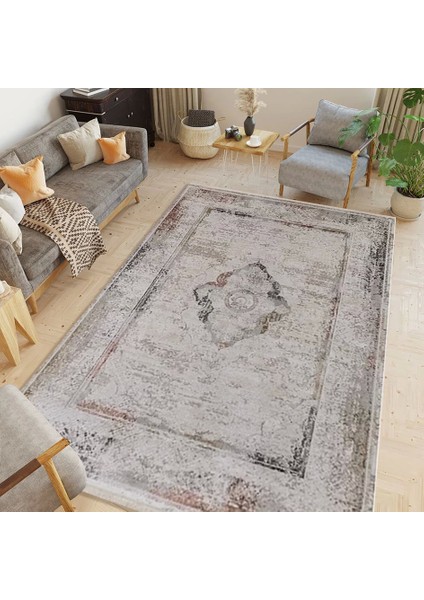 Angora Aqua A108B Bej Kahve Modern Halı