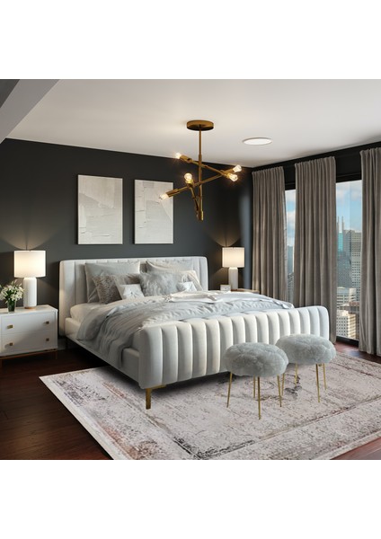 Angora Aqua A108B Bej Kahve Modern Halı fiyatları