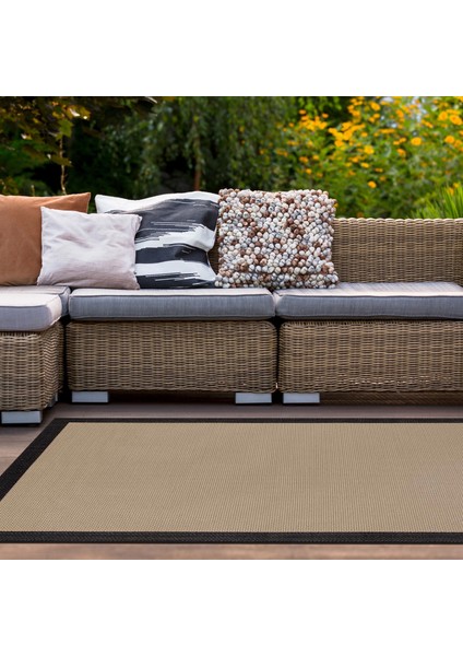 Halıca S-9716 Jüt Sisal Bej Siyah Dekoratif Halı fiyatları