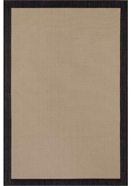 Halıca S-9716 Jüt Sisal Bej Siyah Dekoratif Halı fırsatları