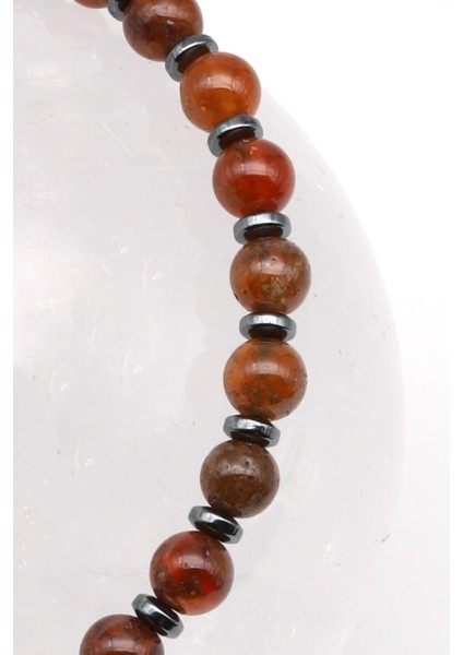 Granat-Lal Doğal Taş Makrome Örme Bileklik fiyatları