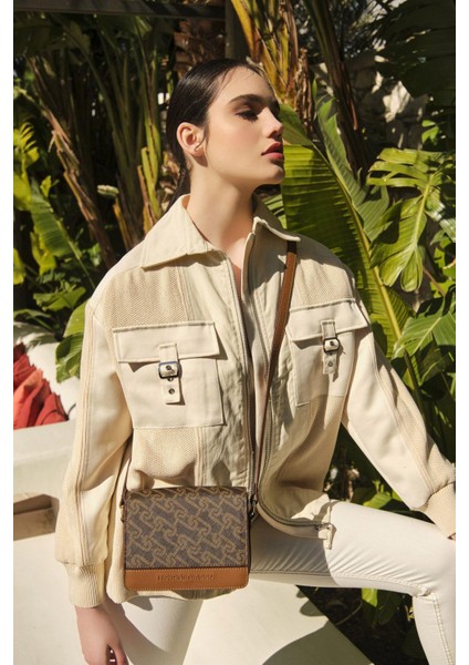 Çapraz Askılı Kadın Çanta Kahve US23501