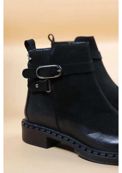 2152203K Kadın Bot Derı Sıyah M modelleri