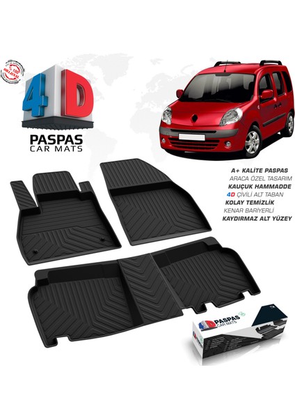 Renault Kangoo 4d Havuzlu Paspas 2008-2020 A+ Kalite