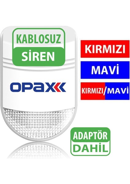 Opax Bgr-09 Kablosuz Harici Siren /mesafe Artırıcı /repeater Adaptör Dahil