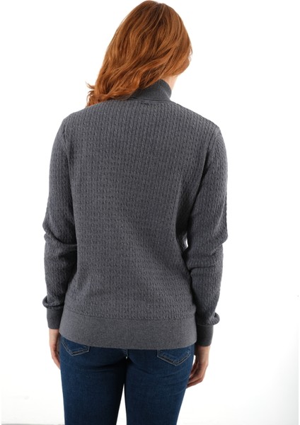 Kadın Ink %100 Organik Pamuk Balıkçı Yaka Saç Örgülü Triko Kazak Örme Bluz TRIST-6156 modelleri