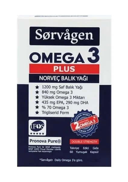 Omega 3 Plus Norveç Balık Yağı 60 Kapsül