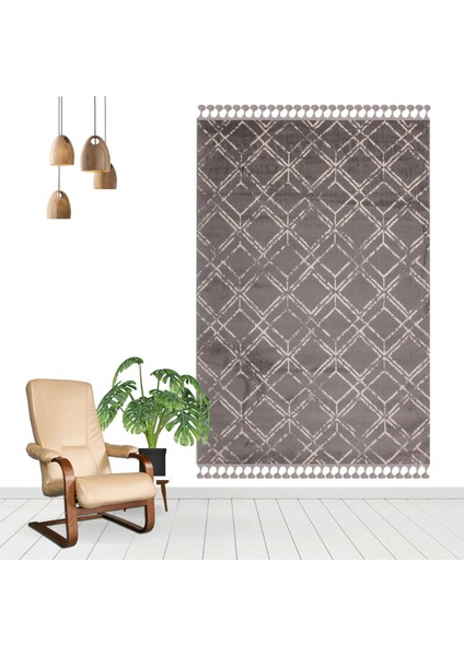 Rodos 2251A Gri Beyaz Geometrik Desen Iskandinav Tarzı Halı fiyatları