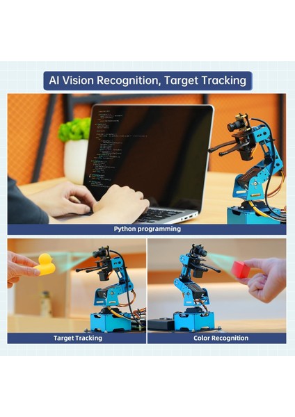 Lewansoul Raspberry Pi Aı Vision Robotik Kol 5 Dof Mini Programlanabilir modelleri