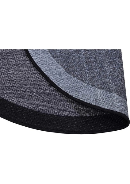 Halıca S-9714 Jüt Sisal Füme Siyah Dekoratif Yuvarlak Halı modelleri